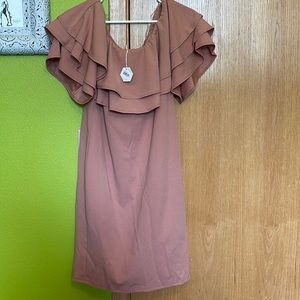 Pinkblush Maternity off the shoulder dress